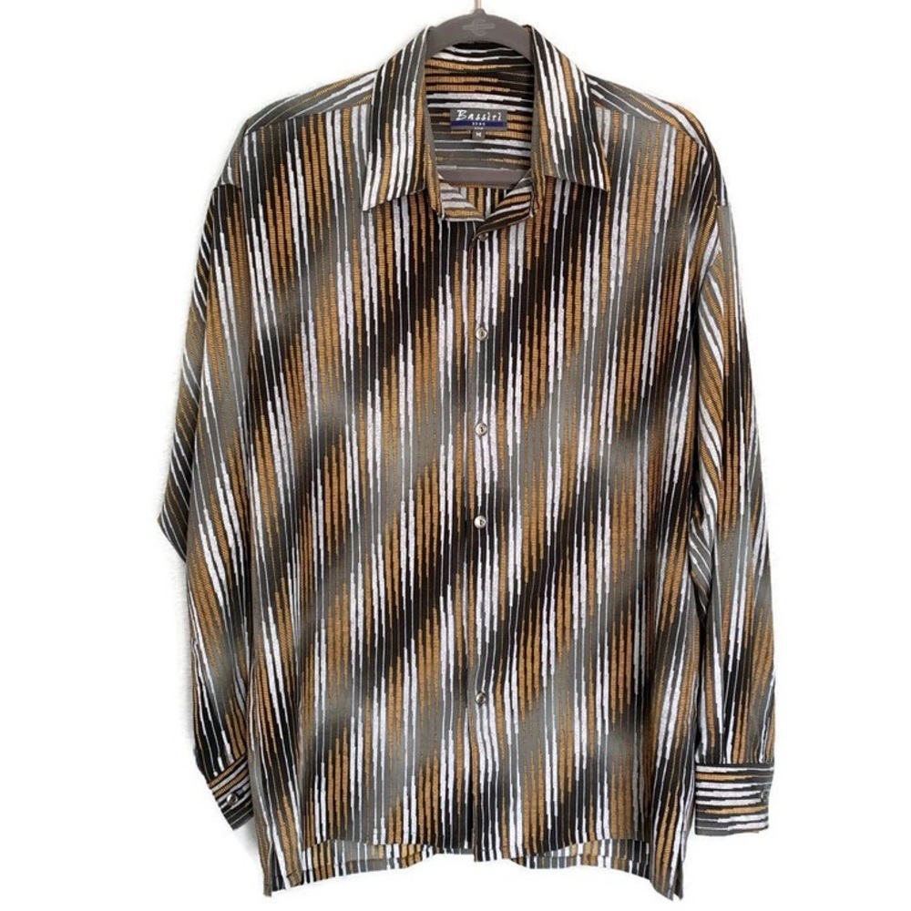 Vintage Bassiri Unmo Party Dress Button Down Shirt